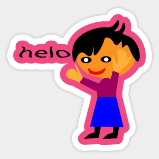 happy girl Sticker